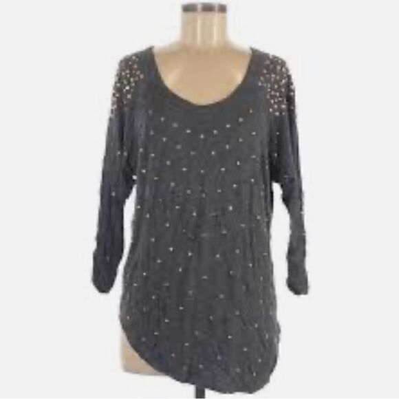 Plus size xxl grace elememts western boho grey gold silver stud bling - Picture 1 of 8